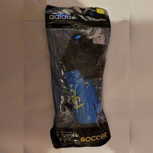 ADIDAS f50 Pro Youth Soccer Shin Guards, Blue Junior Hard Shield w/ Ankle Sock